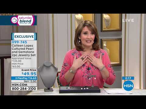 Colleen Lopez Baroque Cultured Pearl and Spinel 2piece J...