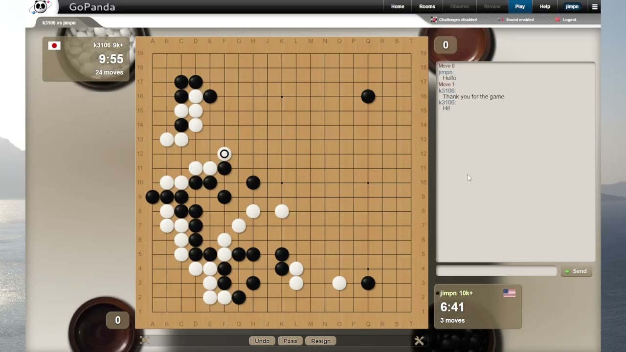 Back to Pandanet game 3