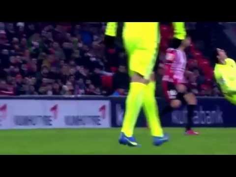 Etxeita ( Red Card ) Horror Foul on Luis Suarez - Athletic Bilbao v Barcelona 2015