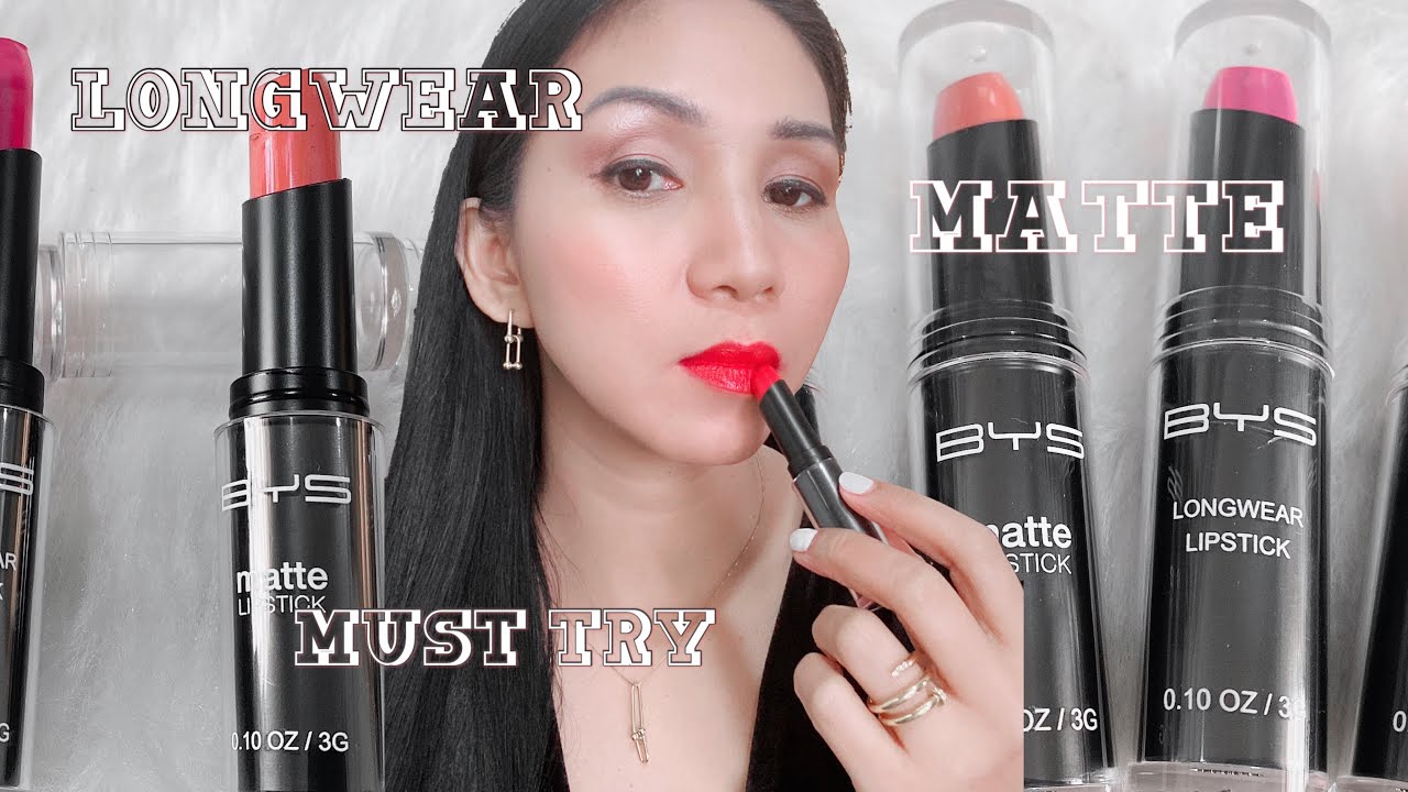 BYS LONGWEAR & MATTE LIPSTICK MUST TRY 4 shades/ make up tutorial