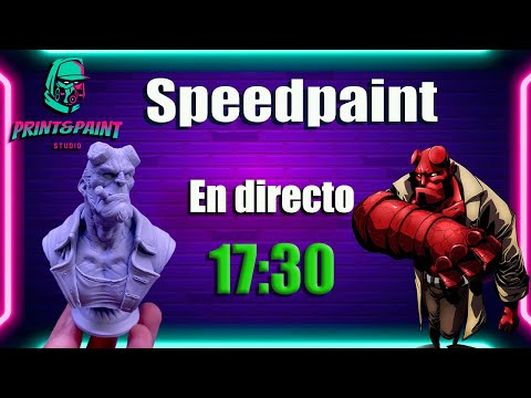 Speedpaint Como pintar a hellboy miniatura impreso en resina/How to paint helboy resine 3D print