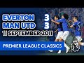 PL CLASSIC EVERTON 3 3 MAN UNITED CAHILL ARTETA STRIKE IN INJURY TIME