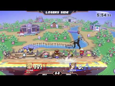 Nemesis17 - SSB4 - Mr. R (Cloud) vs Fairess (Zelda, Bayonetta ) - Losers side