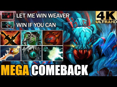 [Weaver] Best Carry in Current Meta? Crazy 30 Kills Unstoppable Epic Mega Creeps Comeback Dota 2