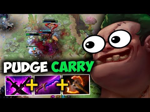 OMG!! PUDGE CARRY CON SHADOW BLADE Y BATTLE FURY | FAKY GAMEPLAY DOTA 2
