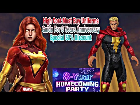 High Cost Must Buy Uniforms Guide For 8 Years Anniversary Special 50% Discount - Marvel Future Fight