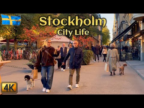 Stockholm City Life | A Walking Tour in 4K