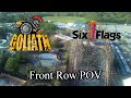 Goliath Front Row POV At Six Flags Great America