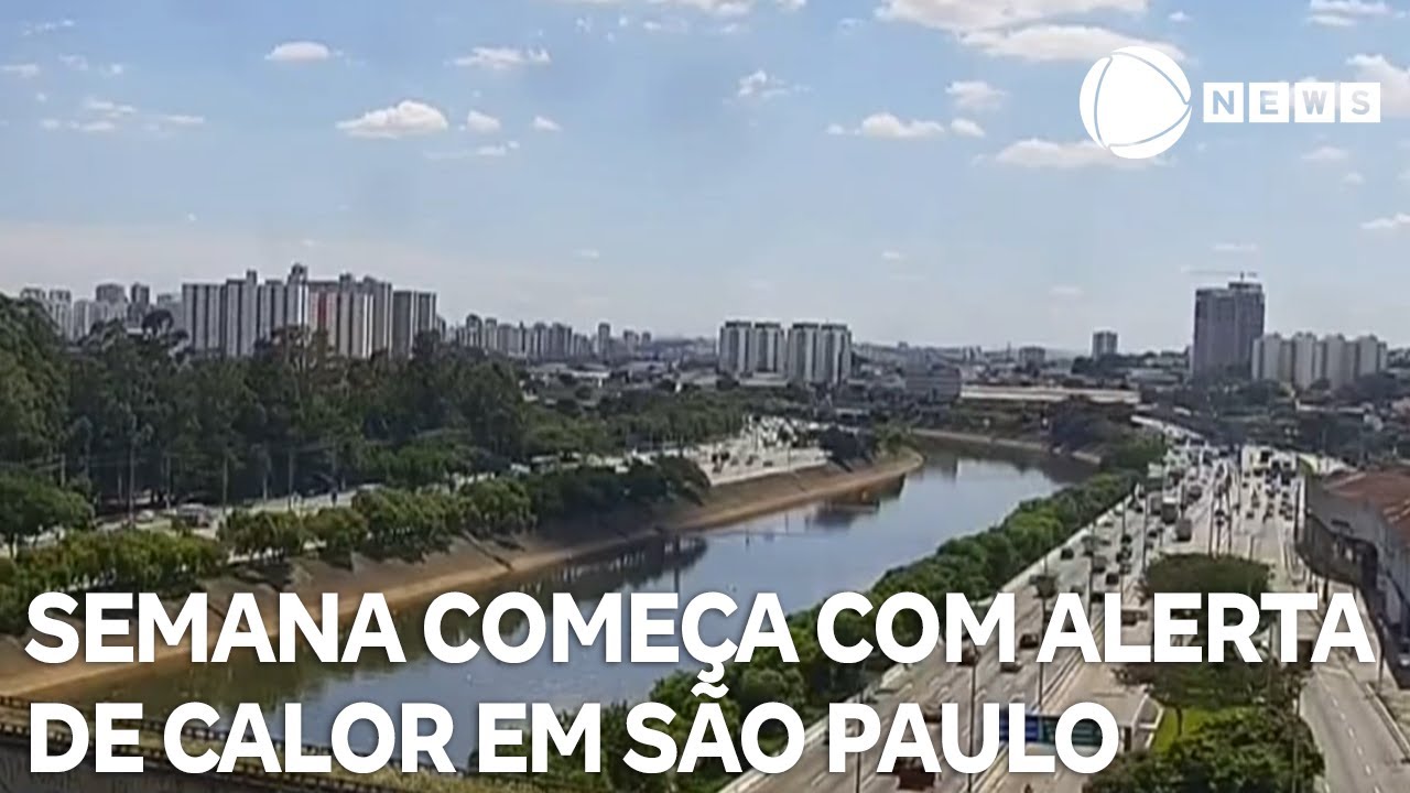 Semana começa com alerta de calor em São Paulo