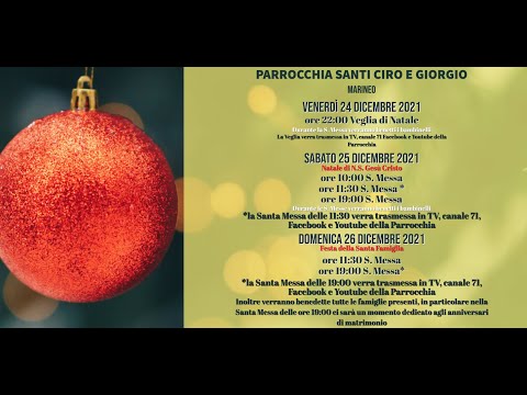 ore 22:00 Veglia di Natale 24 dicembre 2021