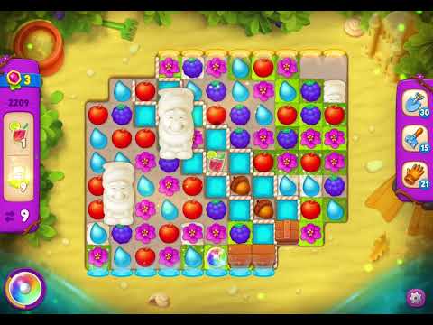 GardenScapes Level 2209 no boosters (20 moves)