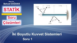 2B Kuvvet Sistemleri S1 ♦STATİK Soru Çözümleri ♦Behcet DAĞHAN