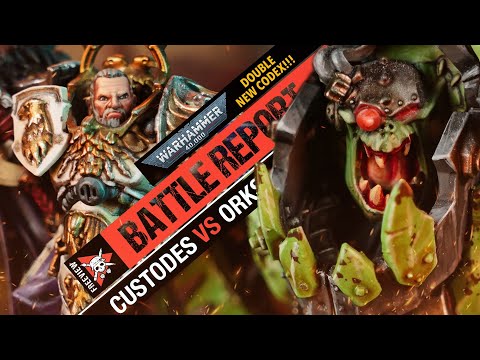 *DOUBLE NEW CODEX DEBUT!* Orks vs Adeptus Custodes | Warhammer 40k Battle Report