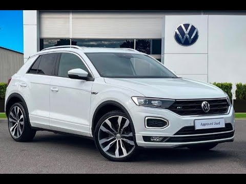 Approved Used Volkswagen T-ROC 1.6 TDI R-Line in Pure White - WJ68KWW - Wrexham Volkswagen