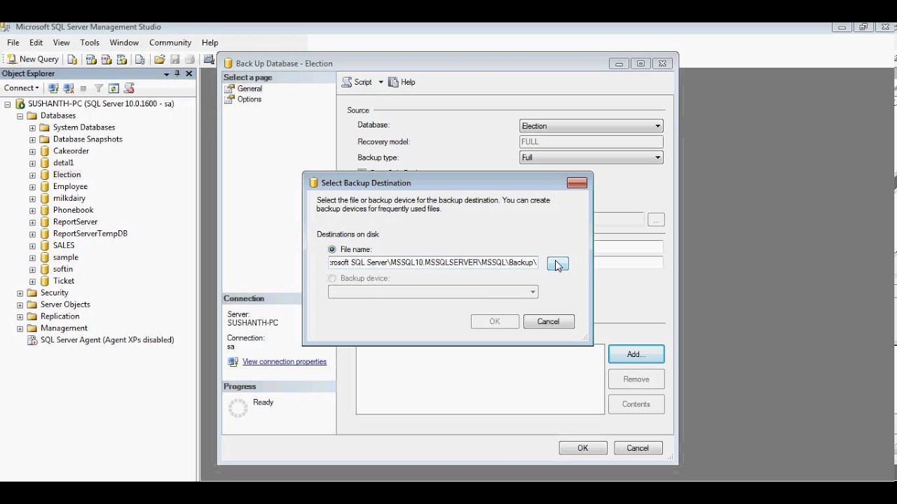 How to Make Database Backup in SQL Server 2008