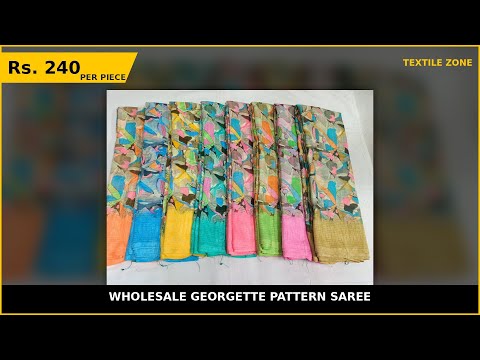 Wholesale Georgette Pattern Saree – product video thumbnail