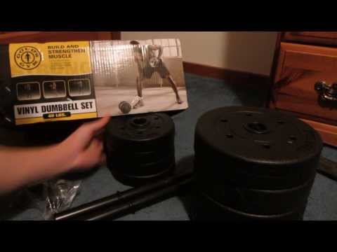 Gold's Gym Vinyl Dumbbell Set, 40 lbs