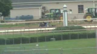 Quiet All American( Inside )& Successful Score (Outside) work at Churchill Downs 5 23 2009
