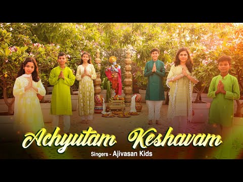 Achyutam Keshavam | Ajivasan Kids | Krishna Bhajan & Songs | Kanha Bhakti Geet 2025 | Radha Krishna