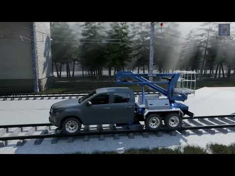 Pickup installed Aerial Platform on Road Rail vehicle. RRV Inspection in Action