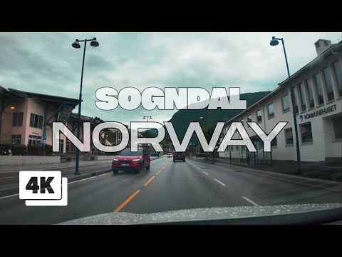 Scenic Drive Sogndal 4K | Norway Fjord Town