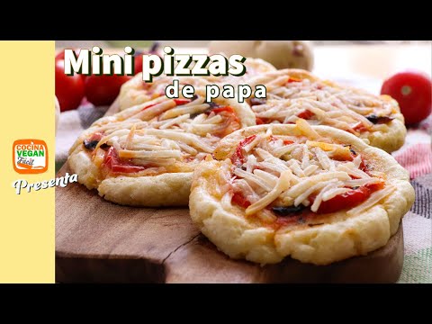 Mini pizzas de papa, libres de gluten- Cocina Vegan Fácil