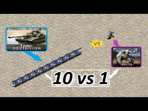 1 Brute vs 10 Tank Destroyers - Red Alert 2