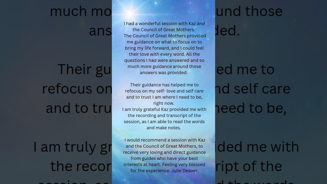 What Julie is Saying | Testimonial Reflection