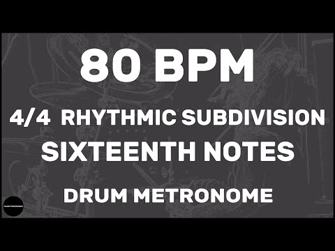 Sixteenth Notes | Drum Metronome Loop | 80 BPM