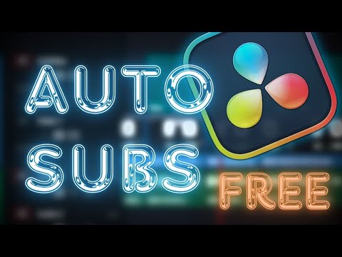 Auto Subtitles for Davinci Resolve (Free)