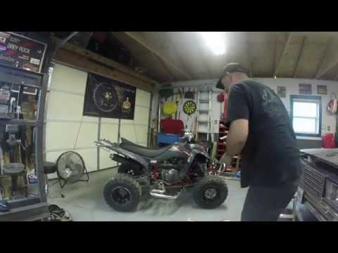 Yamaha 350 Raptor exhaust upgrade