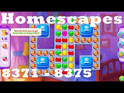 Homescapes Level 8371 - 8375 HD Walkthrough | 3 - match game | gameplay | android | ios | pc | app