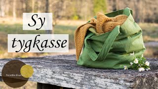 Sy tygkasse med invikta hörn i botten
