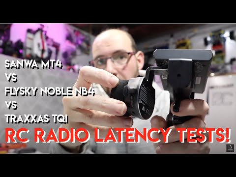 RC Transmitter Latency Tests!  FlySky Noble NB4 vs Sanwa MT4 vs Traxxas TQi - Netcruzer RC