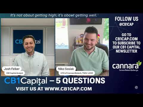 CB1 Capital - 5 Questions w/ Cannara Biotech's CFO Nicholas Sosiak