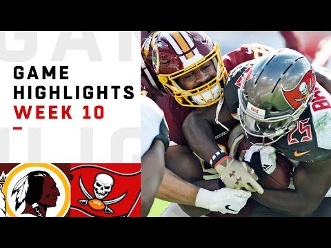 Redskins vs. Buccaneers Week 10 Highlights | NFL 2018