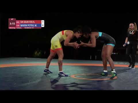 Round 3 WW - 76 kg: A. DA SILVA FER (BRA) v. M. MARIN POTRIL (CUB)