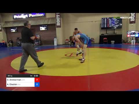 2018 Marine Corps US Open/UWW Junior Freestyle 86 Con 32 #2 - Dylan Ammerman (Lehi) Vs. Austin Cla