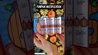 Halloween pumpkin multiplication craft math fact lessons #mathlearning  #elementarymath #teaching