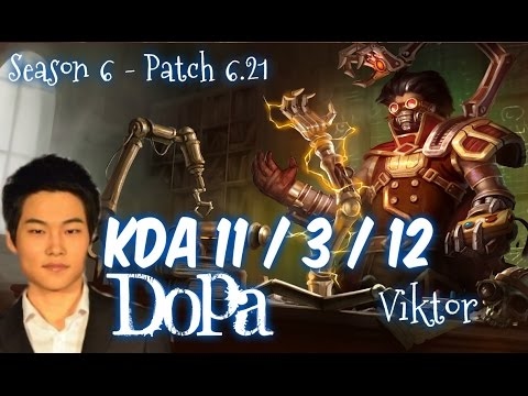 Dopa VIKTOR vs CASSIOPEIA Mid Lane - Patch 6.21 KR Ranked