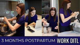 3 MONTHS POSTPARTUM WORK DITL // Taking Care Of Me Going Back to Work + Remote WFH Mom