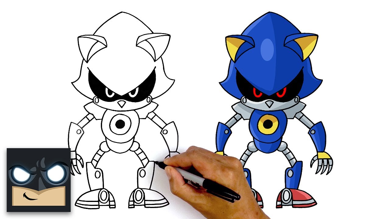 How To Draw Metal Sonic | Sonic The Hedgehog