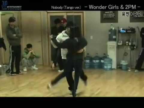 Wonder Girls & 2PM Nobody Tango  rehearsal
