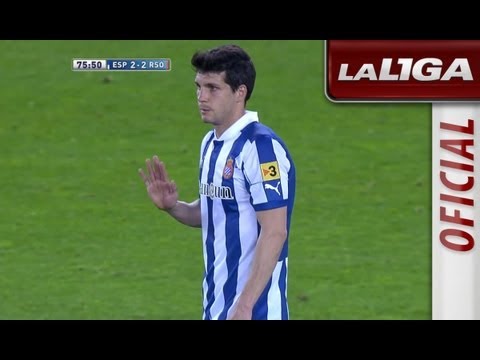 Gol de Javi López en p.p. (2-2) en el RCD Espanyol - Real Sociedad - HD
