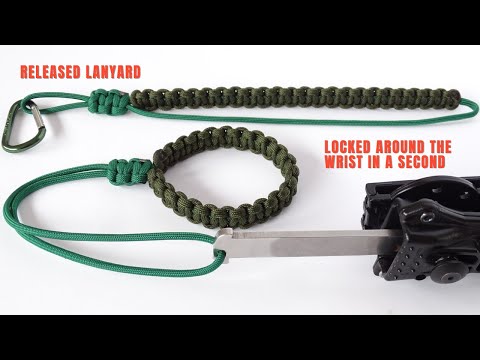 Quick-Lock Paracord Lanyard - How to Make a Paracord Lanyard - Cobra Sliding / Bracelet Knot