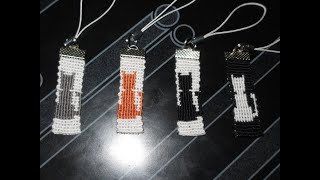 猫の模様のミサンガストラップを4種類作ってみた