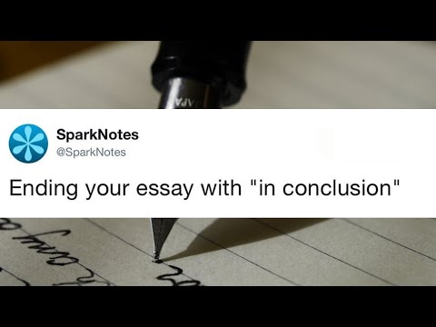 Ending your essay with "in conclusion"