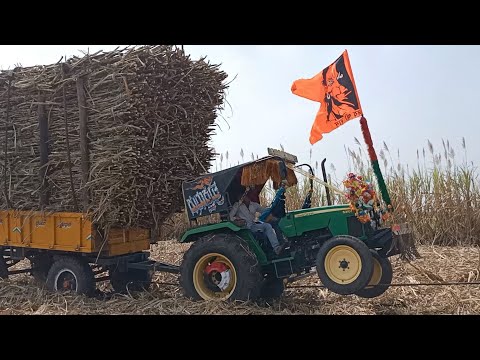 john deere tractor sugarcane full load