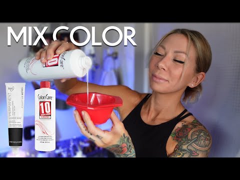 how to mix hair color with developer at home | 2024