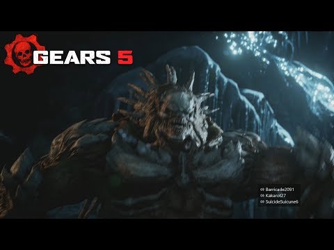 Gears 5 : Campaign Walkthrough 3 Player Co-op Part 9 : Matriarch Boss Fight!!!